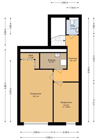 Floorplan - Prinses Beatrixlaan 437, 2273 XZ Voorburg